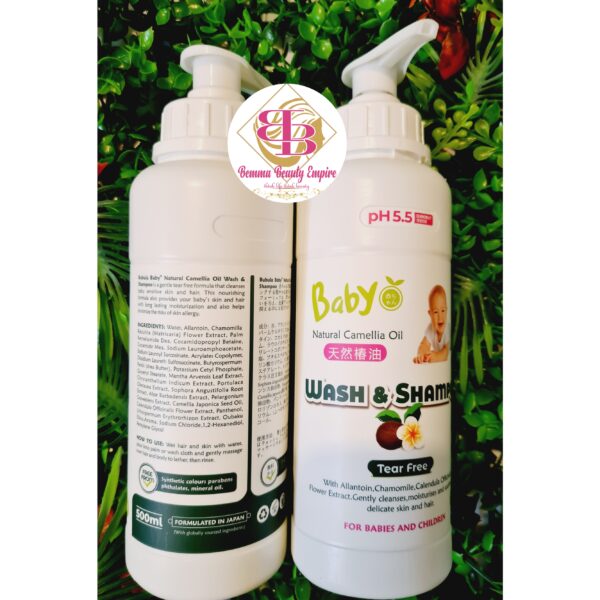 Baby natural camillia  wash and shampoo 500ml