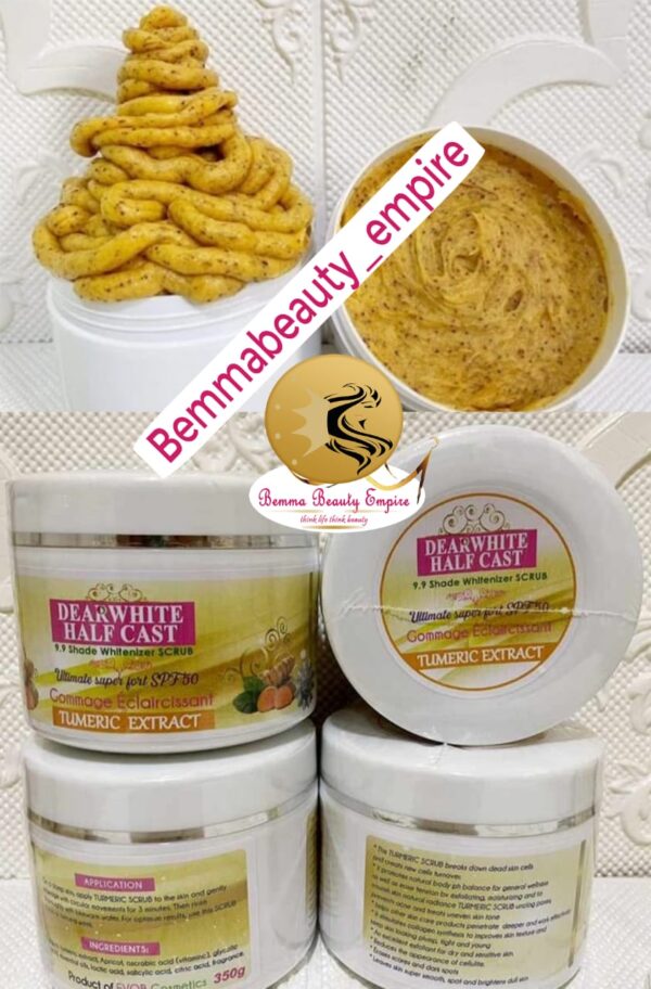 Dear white halfcast body scrub Turmeric 350g