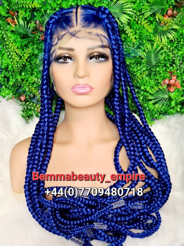 Knotless full lace.Blue colour wig.same as pictures displayed PREORDER ONLY
