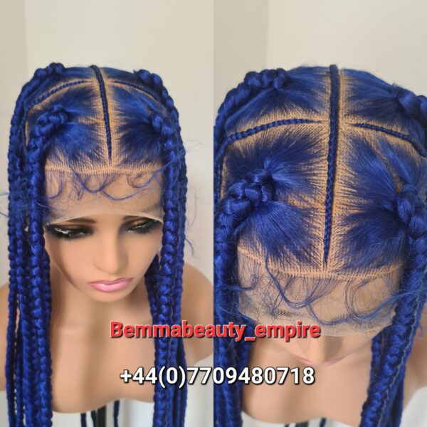 Knotless full lace.Blue colour wig.same as pictures displayed PREORDER ONLY - Image 3