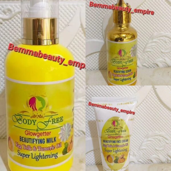 Body free Glowgetter lotion + serum +face cream 3n1 pcs