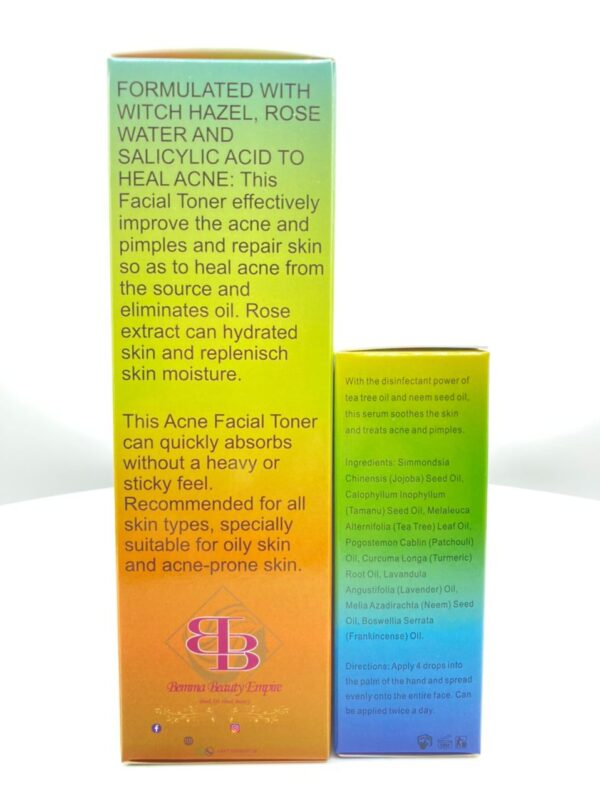 Acne and pimple Treatment duo set. Serum + Toner - Image 2