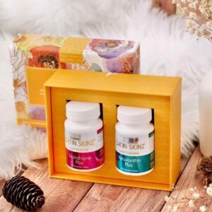 Satin skinz Gluta Tabs whitening supplement. Glutathione and Astaxanthin Plus Chewable