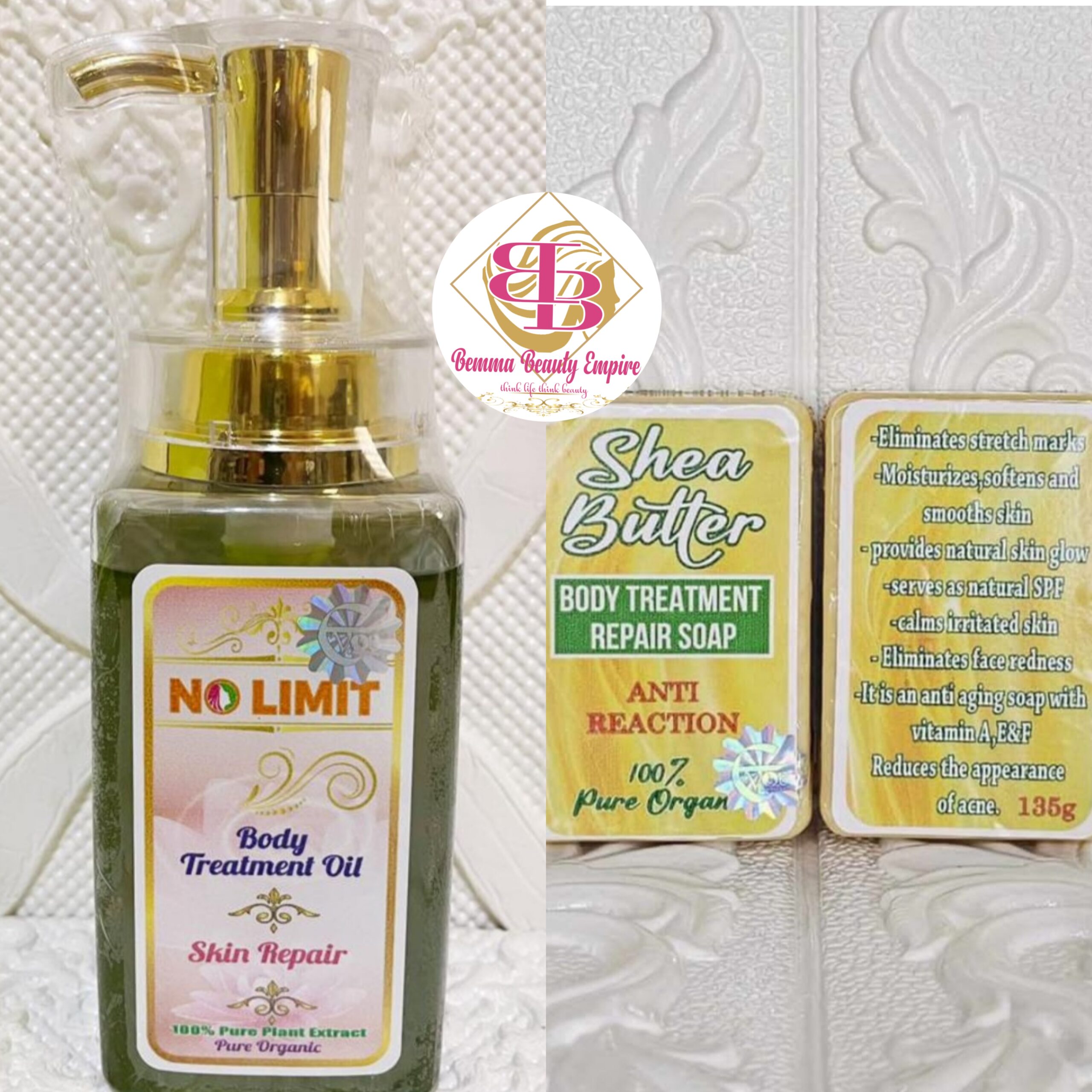 Evob No Limit Treatment oil+ Shea butter body Treatment Soap products