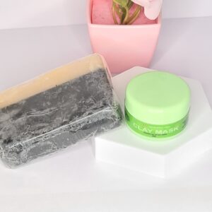 Clay mask + Coal and milk face Soap 2n1.Acne,pimples, texturize skin repair