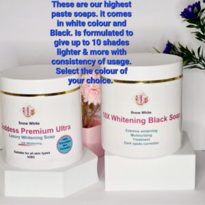 Goddess Premium Ultra Luxury Snow White Body Soaps in 2 different colours and sizes 500g and 250g. Multi listing