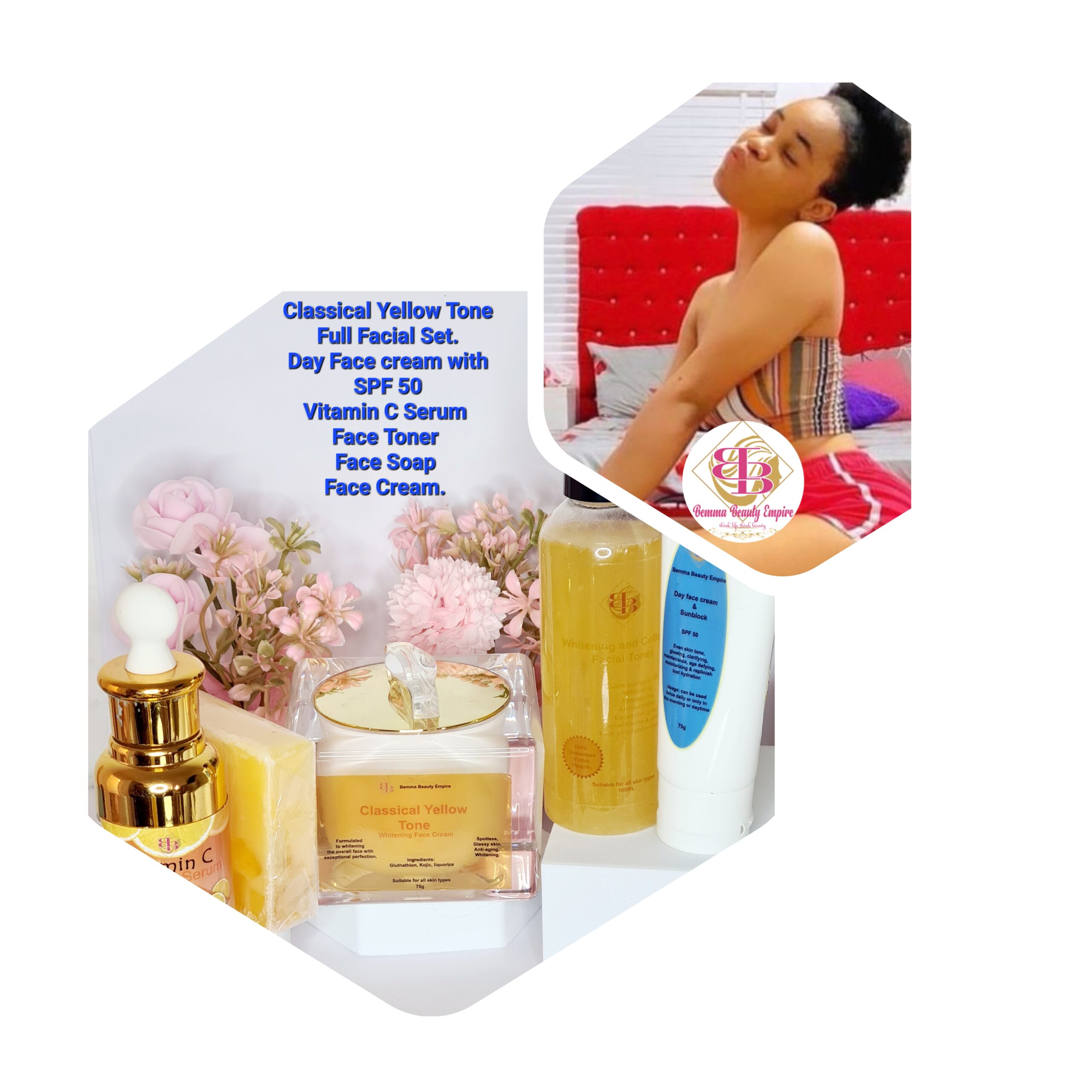 Classical Yellow Tone 5n1 facial set