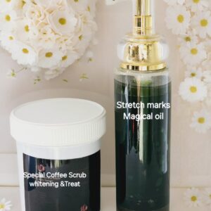 Stretch marks oil + coffee scrub. 2products