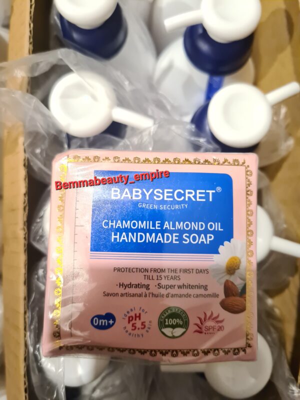 Baby secret Chamomile Almond Super Whitening lotion + bar Soap 2n1pcs - Image 2