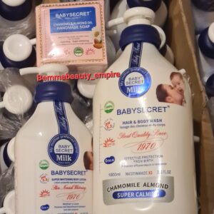 Baby secret Chamomile Almond Super Whitening lotion + Shower gel +bar Soap 3n1pcs