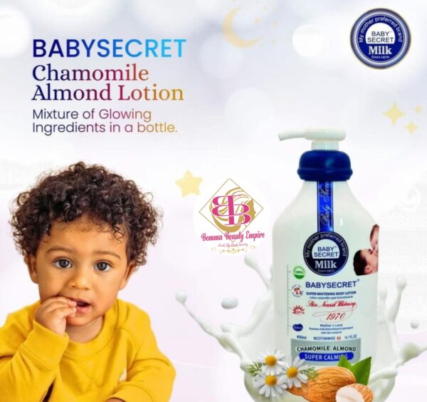 Baby secret Chamomile Almond Super Whitening, Super Calming lotion 400ml.
