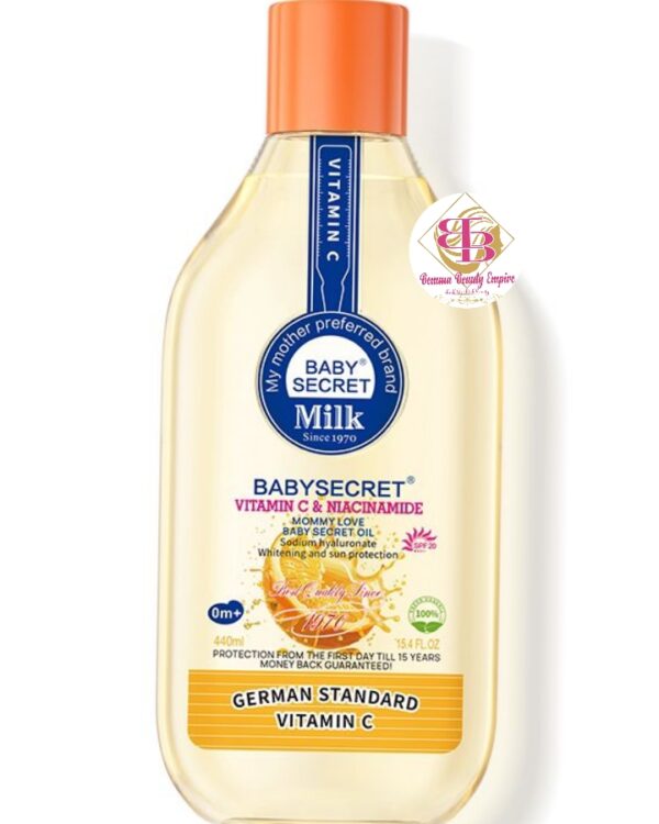 Baby secret vitamin C & Niacinamide lotion +oil+ Shower Gel.Whitening & Sun Protection 3n1pcs - Image 2