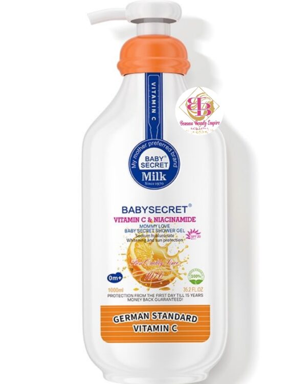Baby secret vitamin C & Niacinamide lotion +oil+ Shower Gel.Whitening & Sun Protection 3n1pcs - Image 3
