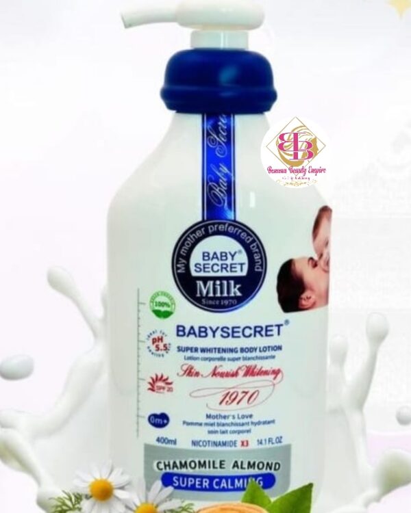 Baby secret Chamomile Almond Super Whitening, Super Calming lotion 400ml. - Image 2
