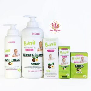 Natural camillia oil full set with bigger sizes Lotion 500ml,shower gel 1000ml.5products