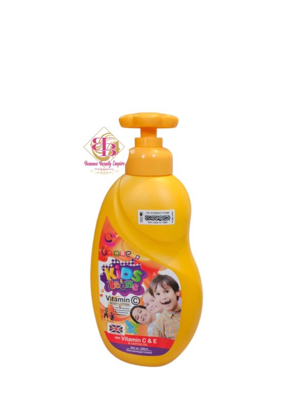 Unique kids and teens vitamin C lotion. Only 1 lotion.