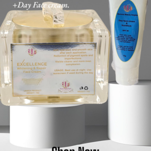 Excellence Fast whitening &Repair Face cream +Day Face cream 2pc. Newly addition.