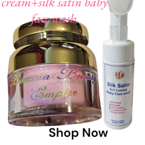 Glassy skin, Mirror like face cream + silk satin baby face wash.