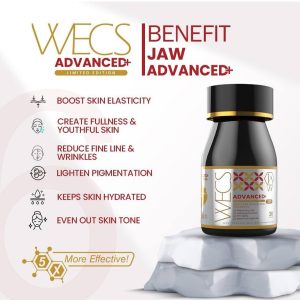WECS advanced. Jaw advanced, Whitening, Repair and collagen Supplement. 30 Capsules