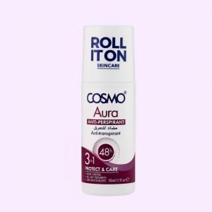 Cosmo Aura Anti-Perspirant Roll It On. 48hrs Quick dry. 3n1 protect and care 50ml