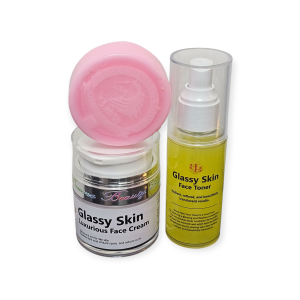 Glassy skin Luxurious face cream +Toner+Flawless White Face Soap. 3n1 set