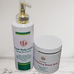 Repair Body lotion 500ml +10× whitening black soap 500g 2n1 combo for dark feet and hands